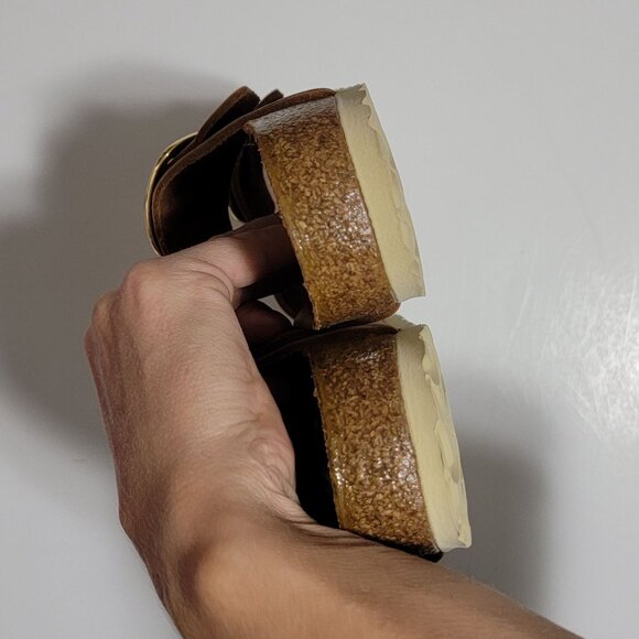 NEW Birkenstock Arizona Big Buckle Womens 38 Cognac Casual Classic Comfort Oiled - Picture 4 of 8